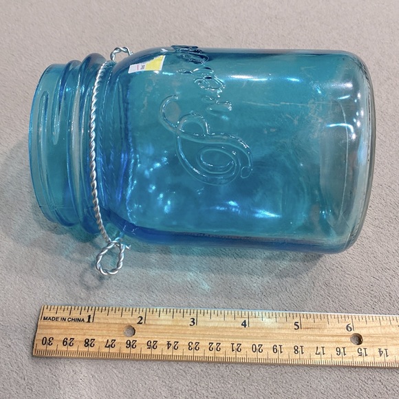New Classic Preserves Blue Glass Canister Storage Jar Size 6" ! - Picture 7 of 8